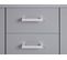 Buffet 2 Portes + 4 Tiroirs Coloris Gris Graphite - L. 119,2 X H. 91,5 X P. 40 Cm