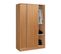 Armoire / Placard De Rangement De 2 Portes Coulissantes Coloris Merisier