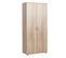 Armoire / Placard De Rangement De 2 Portes Coloris Chêne Cambrian - L. 80 X P. 47 X H. 187 Cm