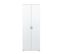 Armoire Meuble De Rangement 2 Portes Coloris Blanc - longueur 70 X Profondeur 34 X Hauteur 189 Cm