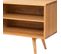 Buffet Commode En Bois Coloris Beige - Longueur 160 X Profondeur 72 X Hauteur 44 Cm