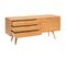 Buffet Commode En Bois Coloris Beige - Longueur 160 X Profondeur 72 X Hauteur 44 Cm