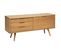 Buffet Commode En Bois Coloris Beige - Longueur 160 X Profondeur 72 X Hauteur 44 Cm