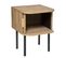 Table De Chevet En Bois Coloris Beige - Longueur 40 X Profondeur 40 X Hauteur 53 Cm