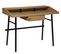 Bureau En Fer Et Bois Coloris Beige - Longueur 110 X Profondeur 55 X Hauteur 85 Cm