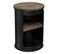 Table Basse En Acier Et Peuplier Coloris Noir - Diamètre 33,5 X Hauteur 47,5 Cm