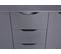 Commode Meuble De Rangement En Bois De 2 Portes Et 4 Tiroirs Coloris Gris Graphite