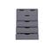 Commode Meuble De Rangement En Bois De 6 Tiroirs Coloris Gris Graphite - L. 81 X P. 40 X H. 112 Cm