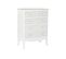 Commode En Bois Mdf Blanc Avec 5 Tiroirs - Largeur 80 X Hauteur 105 X Profondeur 40 cm