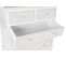 Commode En Bois Mdf Blanc Avec 5 Tiroirs - Largeur 80 X Hauteur 105 X Profondeur 40 cm