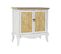 Commode En Bois Sapin Blanc Avec 2 Portes Et 1 Étagère - Largeur 81,5xhauteur 82,5xprofondeur 38cm