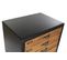 Commode En Bois Sapin Noir Avec 6 Tiroirs - Largeur 57 X Hauteur 111 X Profondeur 40 cm