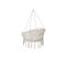 Chaise Suspendue Beige Macramé En Coton Polyester Avec Coussin - L. 100 X H. 145 X P. 80 Cm