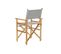 Lot 4 Chaises Jardin En Bois Pliante Gris - Largeur 56 X Hauteur 87 X Profondeur 48 Cm