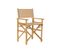 Lot 4 Chaises Jardin En Bois Pliante Marron - Largeur 56 X Hauteur 87 X Profondeur 48 Cm