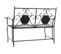 Banc De Jardin En Fer Forgé Noir - Largeur 111 X Hauteur 88 X Profondeur 54 Cm