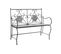 Banc De Jardin En Fer Forgé Noir - Largeur 111 X Hauteur 88 X Profondeur 54 Cm