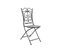 Lot De 2 Chaises De Jardin Noir En Fer Forgé - Largeur 39 X Hauteur 93 X Profondeur 50 Cm