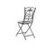 Lot De 2 Chaises De Jardin Noir En Fer Forgé - Largeur 39 X Hauteur 93 X Profondeur 50 Cm