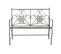 Banc De Jardin En Métal Noir - Largeur 111 X Hauteur 88 X Profondeur 54 Cm