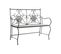 Banc De Jardin En Métal Noir - Largeur 111 X Hauteur 88 X Profondeur 54 Cm