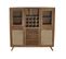 Armoire Vitrine Porte Bouteilles En Bois Acacia Marron - L. 160 X H. 153 X P. 41cm