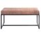 Banc 2 Places En Métal Et Cuir Coloris Marron - Longueur 100 X Hauteur 48 X Profondeur 38 Cm