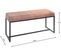 Banc 2 Places En Métal Et Cuir Coloris Marron - Longueur 100 X Hauteur 48 X Profondeur 38 Cm