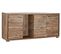 Buffet Meuble De Rangement En Bois D'acacia Coloris Marron - L. 175 X H. 78 X P. 40 Cm