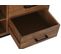 Meuble TV En Bois De Manguier Coloris Noir/marron - Longueur 125 X Hauteur 55 X Profondeur 40 Cm