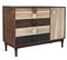 Buffet Haut Meuble De Rangement En Bois De sheesham multicolore - l. 120 X H. 85 X P. 45 Cm