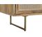 Buffet Meuble De Rangement En Bois De Manguier Et Rotin Coloris Naturel - L. 150 X H. 77 X P. 40 Cm