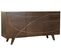 Buffet Meuble De Rangement En Bois D'acacia Coloris Marron Foncé - L. 145 X H. 76 X P. 41 Cm