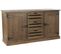 Buffet Meuble De Rangement En Bois Coloris Marron Foncé - L. 160 X H. 45 X P. 85 Cm