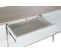 Buffet Meuble De Rangement En Mdf Coloris Blanc / Naturel Et Métal - L. 170 X H. 76 X P. 45 Cm