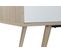 Buffet Meuble De Rangement En Mdf Coloris Blanc / Naturel Et Métal - L. 170 X H. 76 X P. 45 Cm