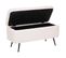 Banc Coffre En Bois / Pu Coloris Blanc - Longueur 100 X Profondeur 40 X Hauteur 48 Cm