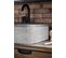 Vasque À Poser / Lavabo En Marbre Coloris Gris Aspect Pierre Mat - L. 50 X H. 15 X P. 38 Cm