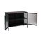 Buffet Avec 2 Portes En Verre / Acier Coloris Noir - Longueur 100 X Profondeur 40 X Hauteur 75 Cm