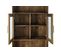 Bibliothèque En Bois Recyclé Et Verre Coloris Naturel - Longueur 90 X Profondeur 40 X Hauteur 160 Cm