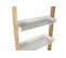 Etagère En Bois De Bambou Et Mdf Coloris Blanc / Naturel - L. 57 X P. 30 X H. 152 Cm