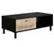 Table Basse En Mélamine Coloris Marron / Noir - Longueur 110 X Profondeur 55 X Hauteur 40 Cm