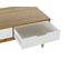 Table Basse En Bois De Sapin Coloris Blanc Et Marron - Longueur 105 X Profondeur 55 X Hauteur 46 Cm