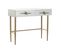 Console Table En Métal Doré Et Bois De Manguier Coloris Blanc  - L. 90 X P. 45 X H. 74 Cm