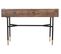 Console Table En Métal Noir Et Bois De Manguier Coloris Marron Foncé - L. 120 X P. 40 X H. 78 Cm