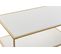 Table Basse En Métal Doré Et Mdf Blanc - Longueur 110 X Profondeur 55 X Hauteur 45 Cm