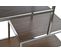 Console / Table Console En Acier Argenté Et Mdf Coloris Marron - L. 190 X P. 40 X H. 96 Cm