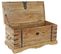 Coffre De Rangement En Bois D'acacia Coloris Naturel - Longueur 90 X Profondeur 40 X Hauteur 40 Cm