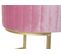 Banquette En Métal Et Velours Rose - Longueur 90 X Profondeur 50 X Hauteur 45 Cm