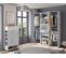 Armoire De Rangement Dressing En Bois Coloris Blanc Mat Et Gris Ciment